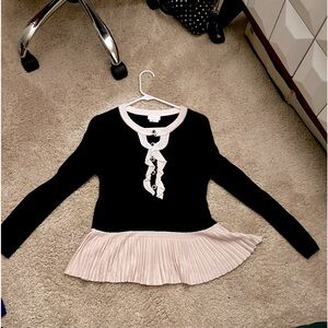 kate spade Black and Pink Crew Neck Sweater